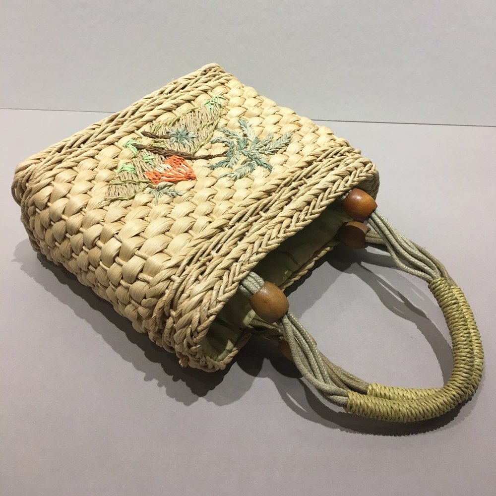 VINTAGE FOSSIL BASKET BAG - Picture 4 of 8